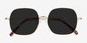 Sun Movement Doré MétalSoleil de Lunette de vue d'EyeBuyDirect, Vue Rapprochée