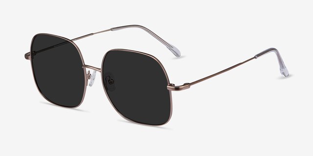 Sun Movement Rose Gold MetalSunglass Frames from EyeBuyDirect, Angle View