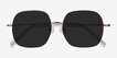 Sun Movement Rose Gold MetalSunglass Frames from EyeBuyDirect, Closed View