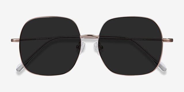 Sun Movement Rose Gold MetalSunglass Frames from EyeBuyDirect, Closed View
