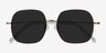Sun Movement Rose Gold MetalSunglass Frames from EyeBuyDirect, Closed View