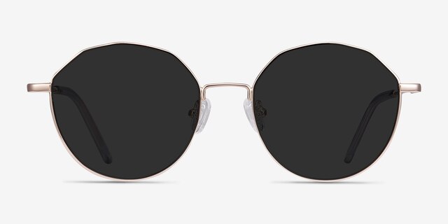 Village Rose Gold MetalSunglass Frames from EyeBuyDirect, Front View