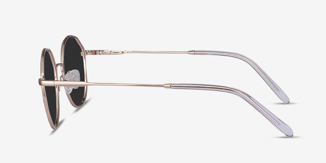 Village Rose Gold MetalSunglass Frames from EyeBuyDirect, Side View