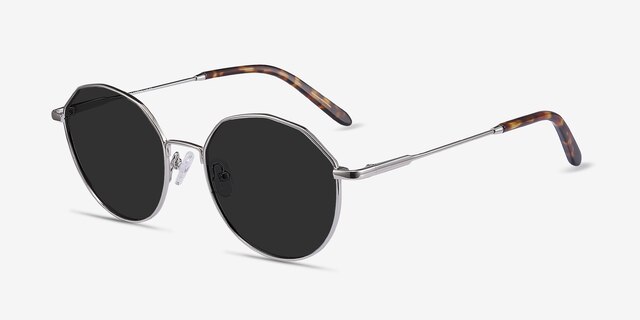 Village Silver MetalSunglass Frames from EyeBuyDirect, Angle View