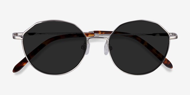 Village Silver MetalSunglass Frames from EyeBuyDirect, Closed View