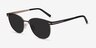 Maui Noir MétalSoleil de Lunette de vue d'EyeBuyDirect, Vue d'Angle
