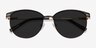 Maui Noir MétalSoleil de Lunette de vue d'EyeBuyDirect, Vue Rapprochée