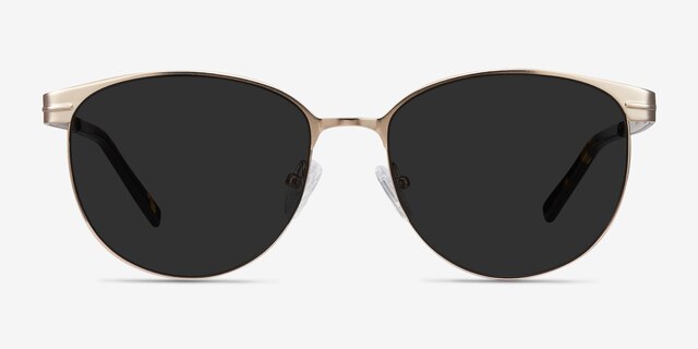 Maui Rose Gold MetalSunglass Frames from EyeBuyDirect, Front View