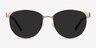 Maui Rose Gold MetalSunglass Frames from EyeBuyDirect, Front View