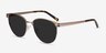 Maui Rose Gold MetalSunglass Frames from EyeBuyDirect, Angle View