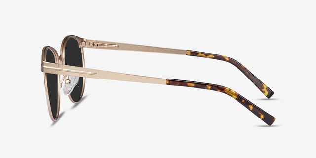 Maui Rose Gold MetalSunglass Frames from EyeBuyDirect, Side View
