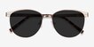 Maui Rose Gold MetalSunglass Frames from EyeBuyDirect, Closed View