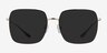 Bora Bora Golden MetalSunglass Frames from EyeBuyDirect, Front View