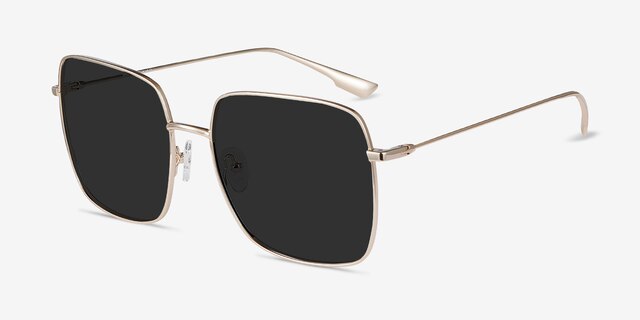 Bora Bora Golden MetalSunglass Frames from EyeBuyDirect, Angle View