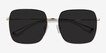Bora Bora Golden MetalSunglass Frames from EyeBuyDirect, Closed View