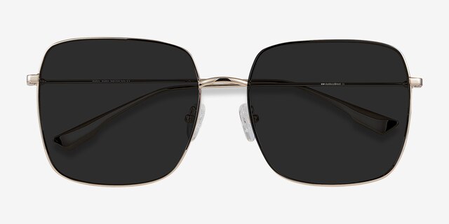 Bora Bora Golden MetalSunglass Frames from EyeBuyDirect, Closed View