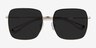 Bora Bora Golden MetalSunglass Frames from EyeBuyDirect, Closed View