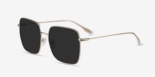 Voyager Golden MetalSunglass Frames from EyeBuyDirect, Angle View