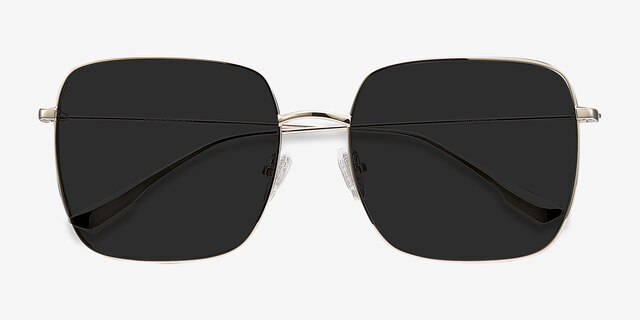 Voyager Golden MetalSunglass Frames from EyeBuyDirect, Closed View