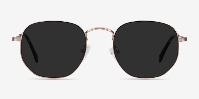 Boardwalk Rose Gold MetalSunglass Frames from EyeBuyDirect, Front View