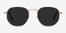 Boardwalk Rose Gold MetalSunglass Frames from EyeBuyDirect, Front View