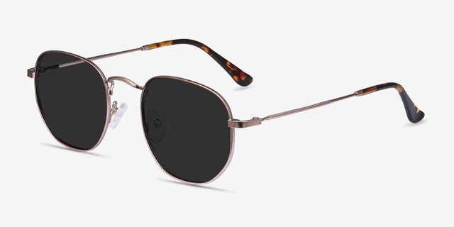 Boardwalk Rose Gold MetalSunglass Frames from EyeBuyDirect, Angle View