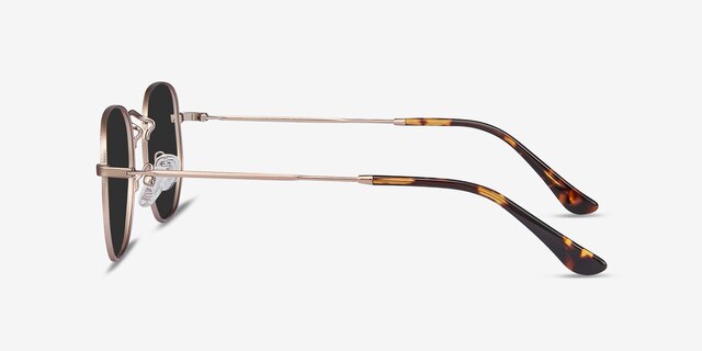 Boardwalk Rose Gold MetalSunglass Frames from EyeBuyDirect, Side View
