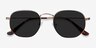 Boardwalk Rose Gold MetalSunglass Frames from EyeBuyDirect, Closed View