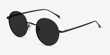 Sun Synapse - Round Black Frame Prescription Sunglasses