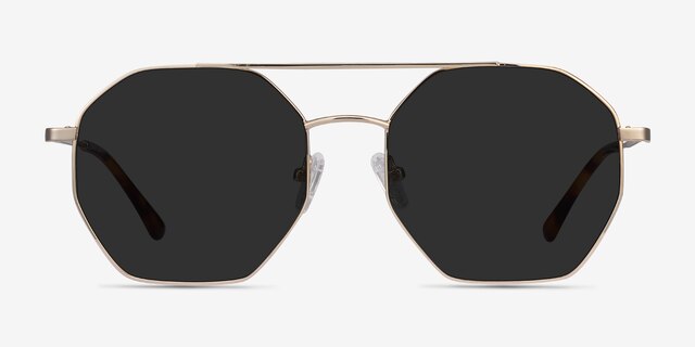 Sun Eight Golden MetalSunglass Frames from EyeBuyDirect, Front View