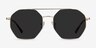 Sun Eight Golden MetalSunglass Frames from EyeBuyDirect, Front View