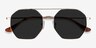Sun Eight Golden MetalSunglass Frames from EyeBuyDirect, Closed View