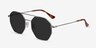 Sun Eight Argenté MétalSoleil de Lunette de vue d'EyeBuyDirect, Vue d'Angle