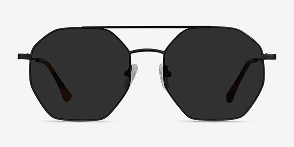 Sun Eight Black Metal Sunglass Frames