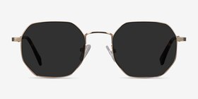 Sun Soar Doré Métal Soleil de Lunette de vue d'EyeBuyDirect, Vue de Face