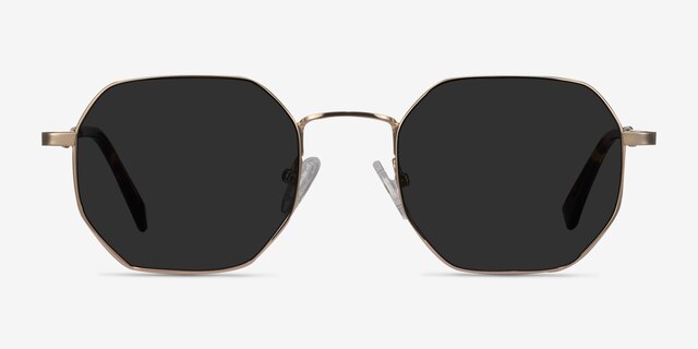 Sun Soar Doré MétalSoleil de Lunette de vue d'EyeBuyDirect, Vue de Face
