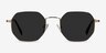 Sun Soar Doré MétalSoleil de Lunette de vue d'EyeBuyDirect, Vue de Face