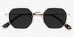 Sun Soar Golden MetalSunglass Frames from EyeBuyDirect, Closed View