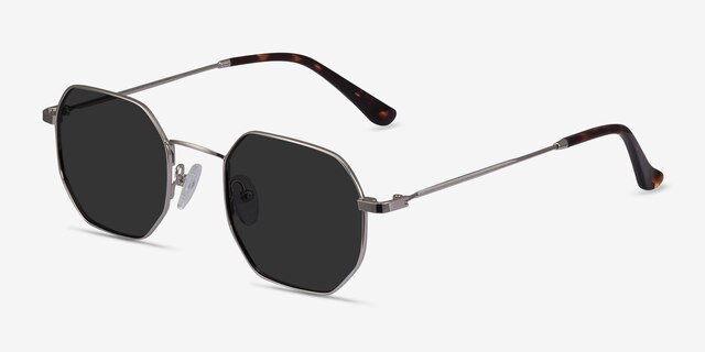 Sun Soar Argenté MétalSoleil de Lunette de vue d'EyeBuyDirect, Vue d'Angle