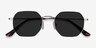 Sun Soar Argenté MétalSoleil de Lunette de vue d'EyeBuyDirect, Vue Rapprochée