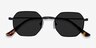Sun Soar Noir MétalSoleil de Lunette de vue d'EyeBuyDirect, Vue Rapprochée