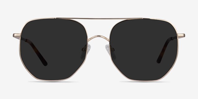 Impossible Golden MetalSunglass Frames from EyeBuyDirect, Front View