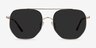 Impossible Golden MetalSunglass Frames from EyeBuyDirect, Front View