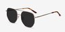 Impossible Golden MetalSunglass Frames from EyeBuyDirect, Angle View