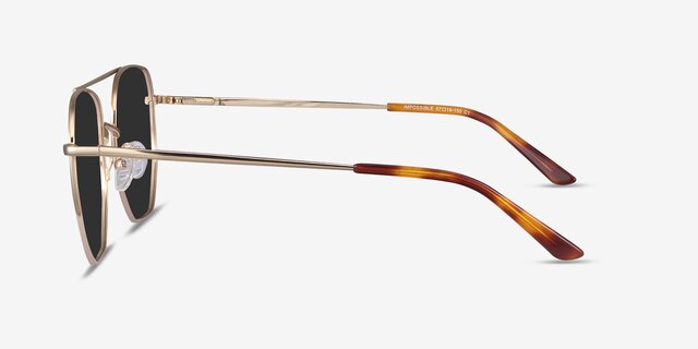 Impossible Golden MetalSunglass Frames from EyeBuyDirect, Side View