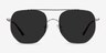 Impossible Silver MetalSunglass Frames from EyeBuyDirect, Front View