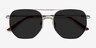 Impossible Silver MetalSunglass Frames from EyeBuyDirect, Closed View