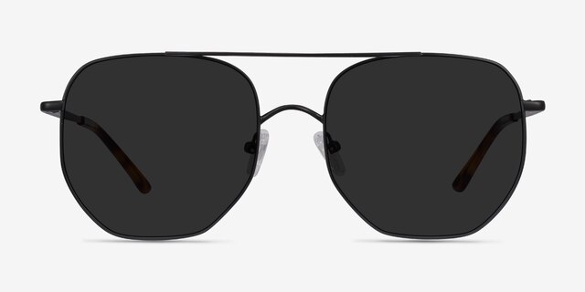 Impossible Black MetalSunglass Frames from EyeBuyDirect, Front View