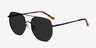 Impossible Black MetalSunglass Frames from EyeBuyDirect, Angle View
