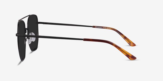 Impossible Black MetalSunglass Frames from EyeBuyDirect, Side View